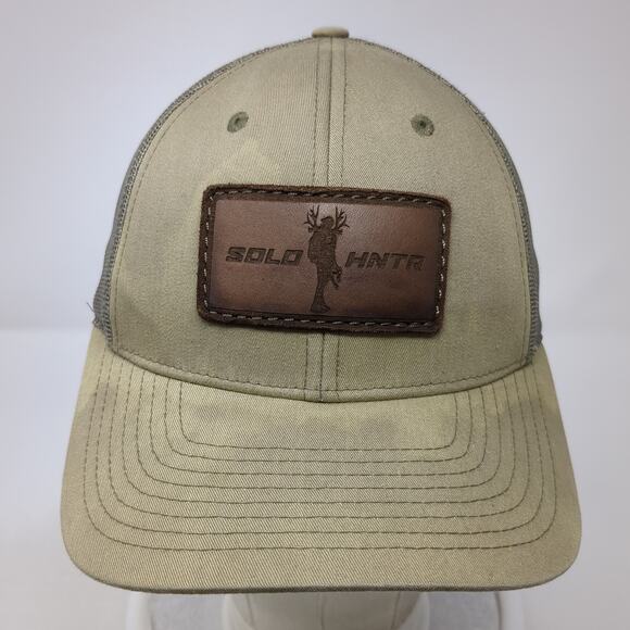Solo Hunter Snapback Trucker Hat Green L Adjustable Embroidered Richardson - Picture 2 of 10